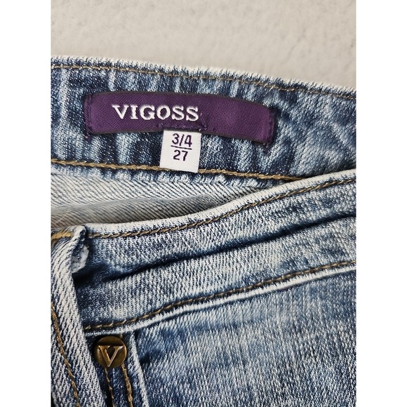 Vigoss Jeans Women 29x31 Boot Cut Low Rise Stretch Distressed Flap Pockets - Picture 4 of 9